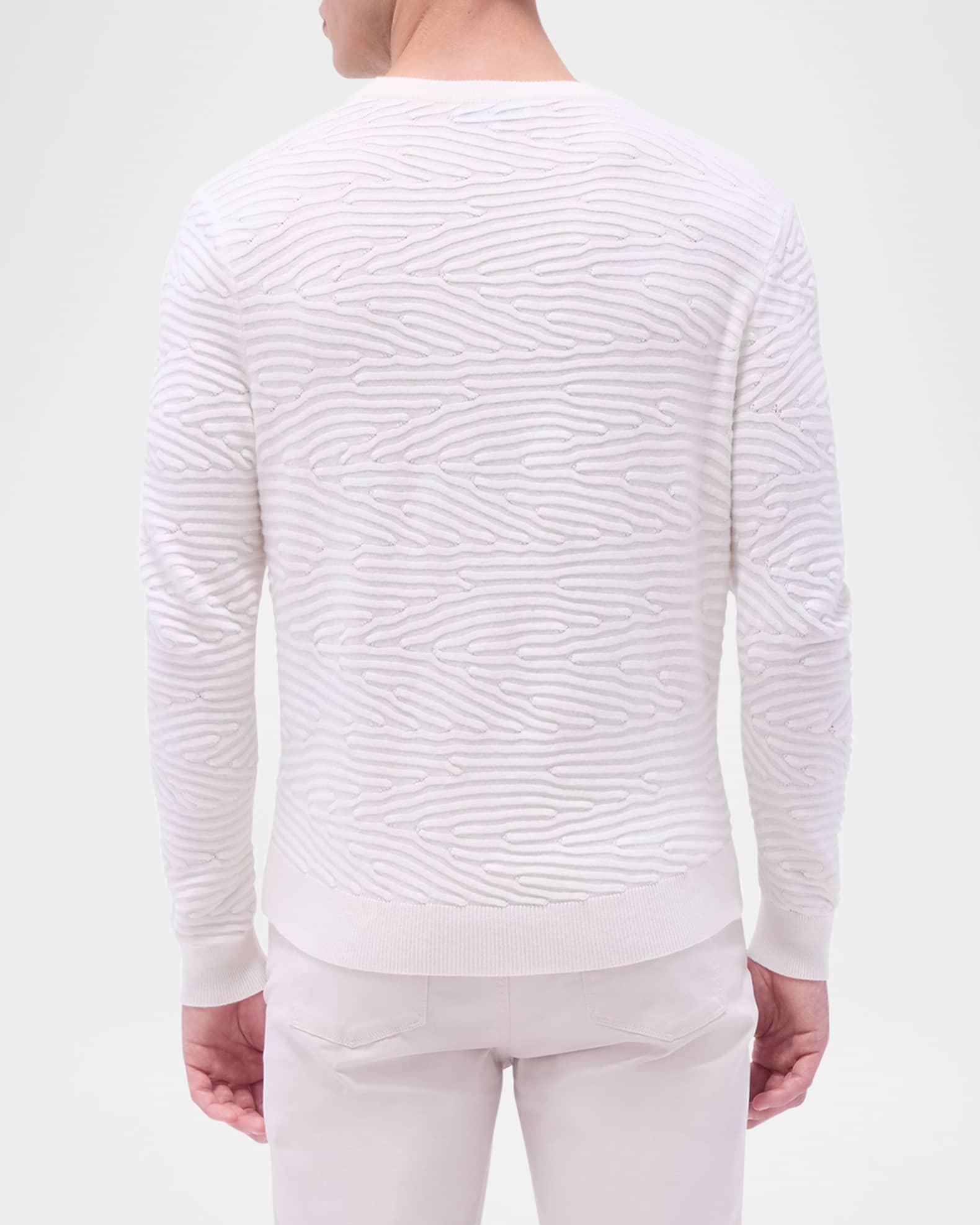 Men's Textured Long-Sleeve Crewneck Sweater Product Image