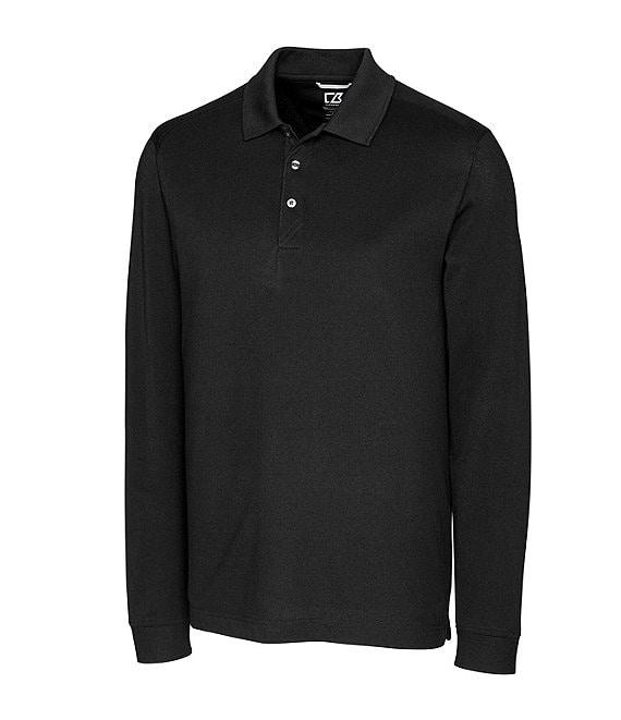 Cutter & Buck Big & Tall Advantage Tri-Blend Pique Performance Stretch Long-Sleeve Polo Shirt Product Image