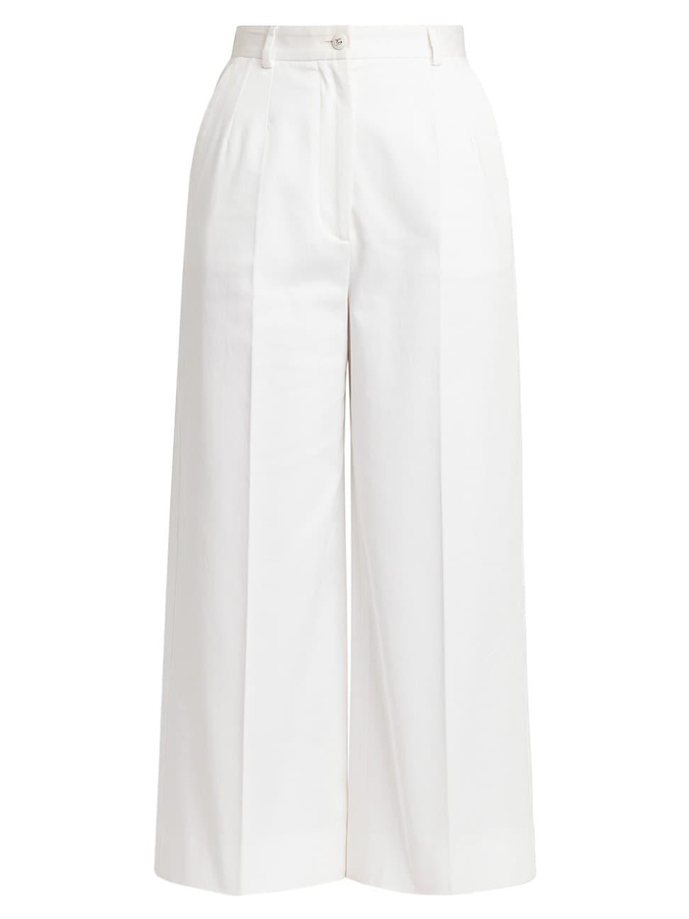 Womens Cotton Gabardine Cropped Pants Product Image