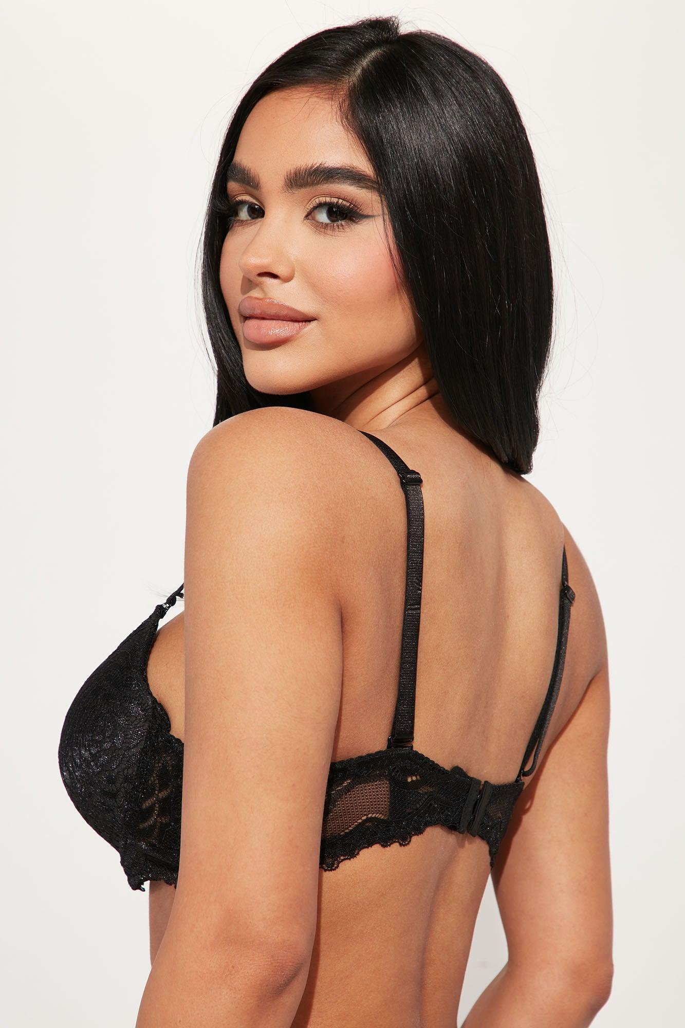 On The Daily Lace Push Up Bra - Black Product Image