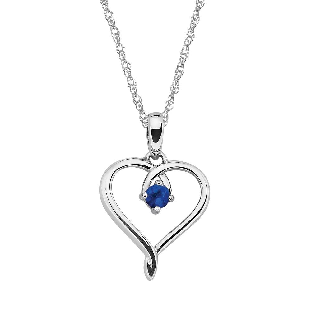 Boston Bay Diamonds Sterling Silver Blue Topaz Openwork Heart Pendant, Womens Product Image