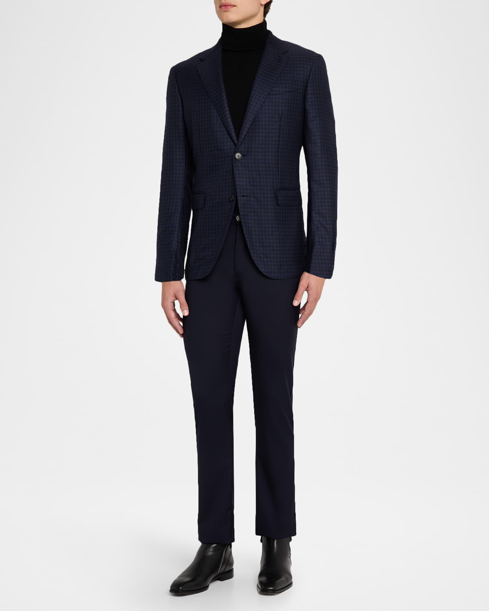 Men's Cashmere and Silk Tonal Check Sport Coat Product Image