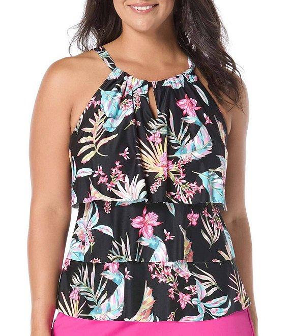 Beach House Plus Size Paloma Beach Solids Emma Swim Skort Product Image