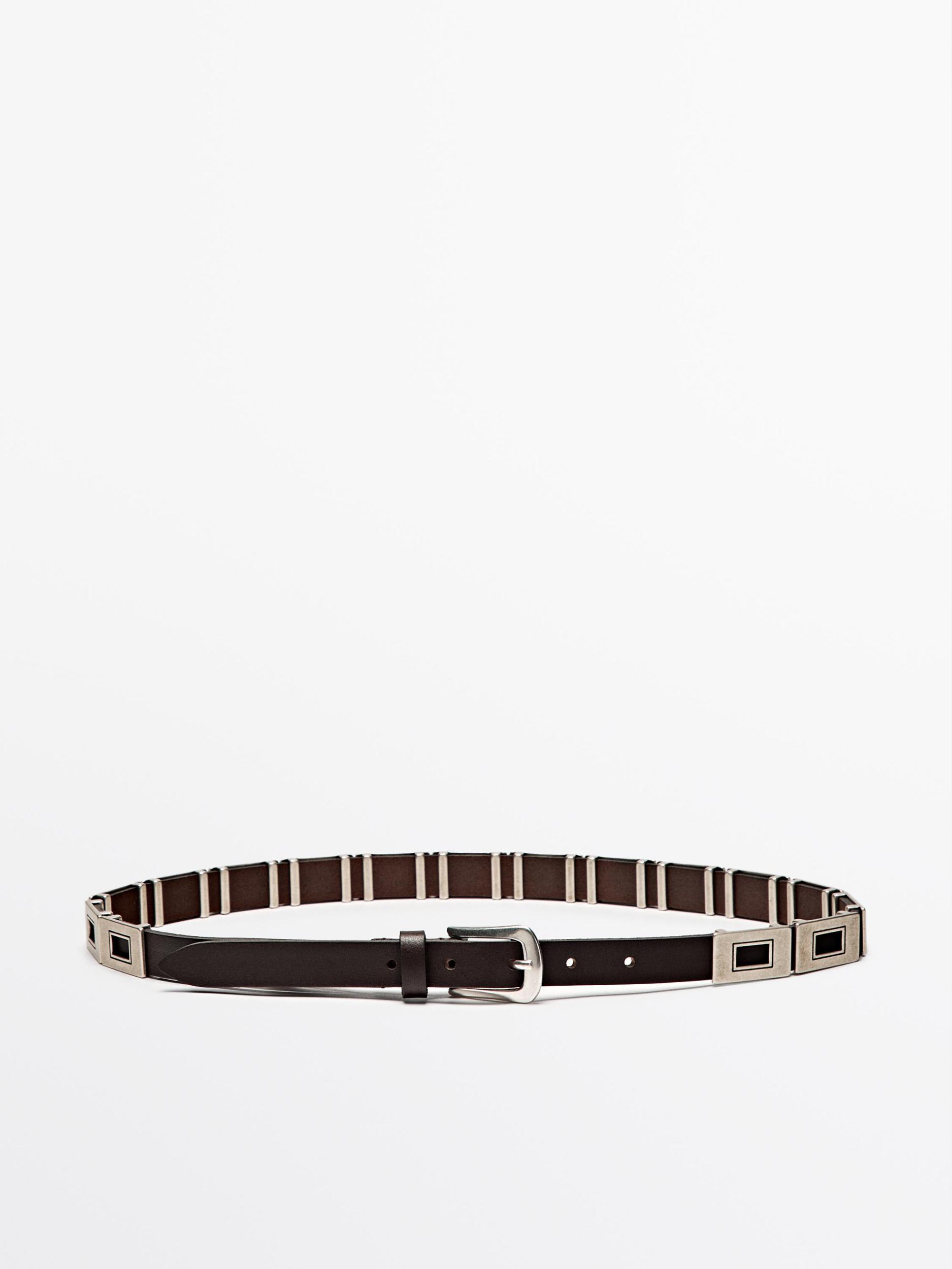 Belt with metal appliqués Product Image