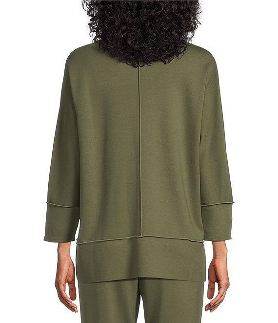 Jones New York Serenity Knit 3/4 Dolman Sleeve Seam Detail Tunic Product Image