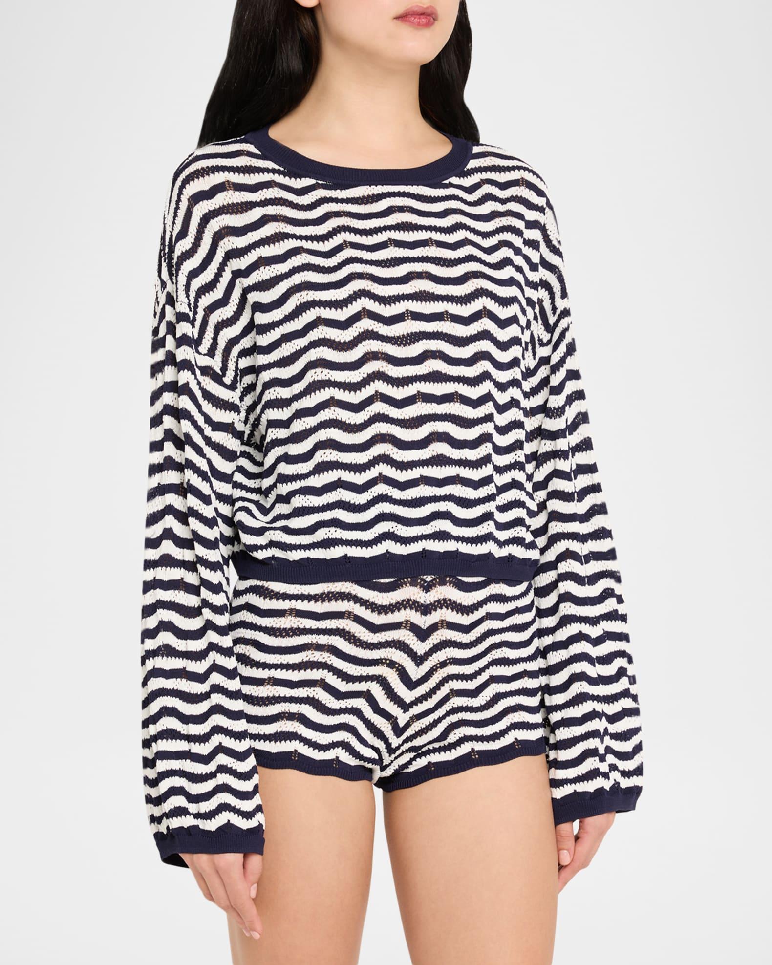 Palmer Striped Crochet Top Product Image