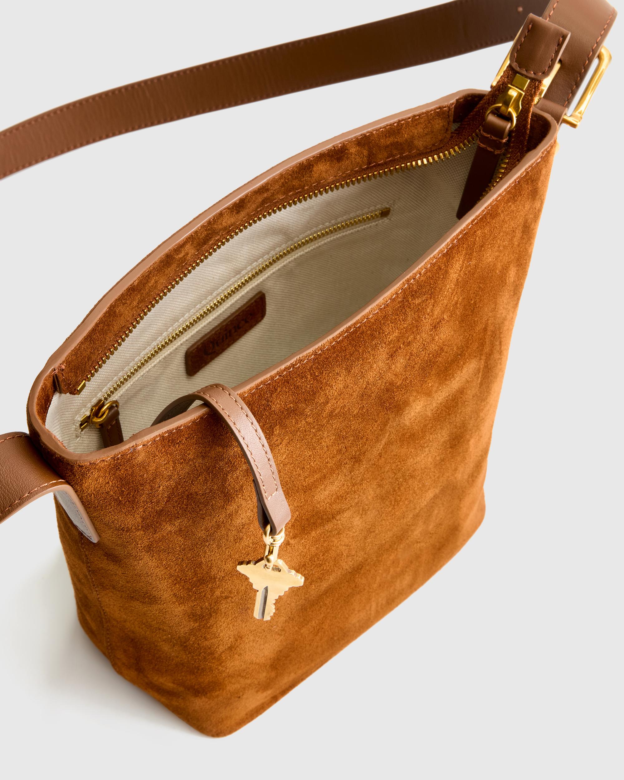 Quince | Women's Italian Suede Bucket Crossbody Suede Leather Product Image