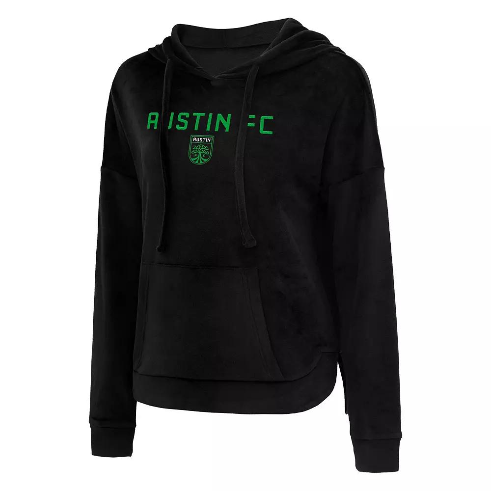 Women's Concepts Sport Black Austin FC Intermission Velour Pullover Hoodie,  Product Image