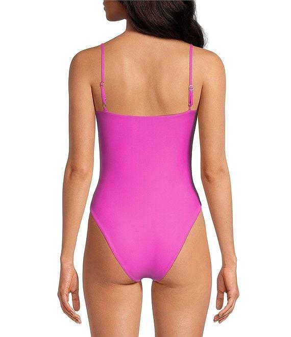 OCEANUS Mirrored Sea Beaded One Piece Swimsuit Product Image