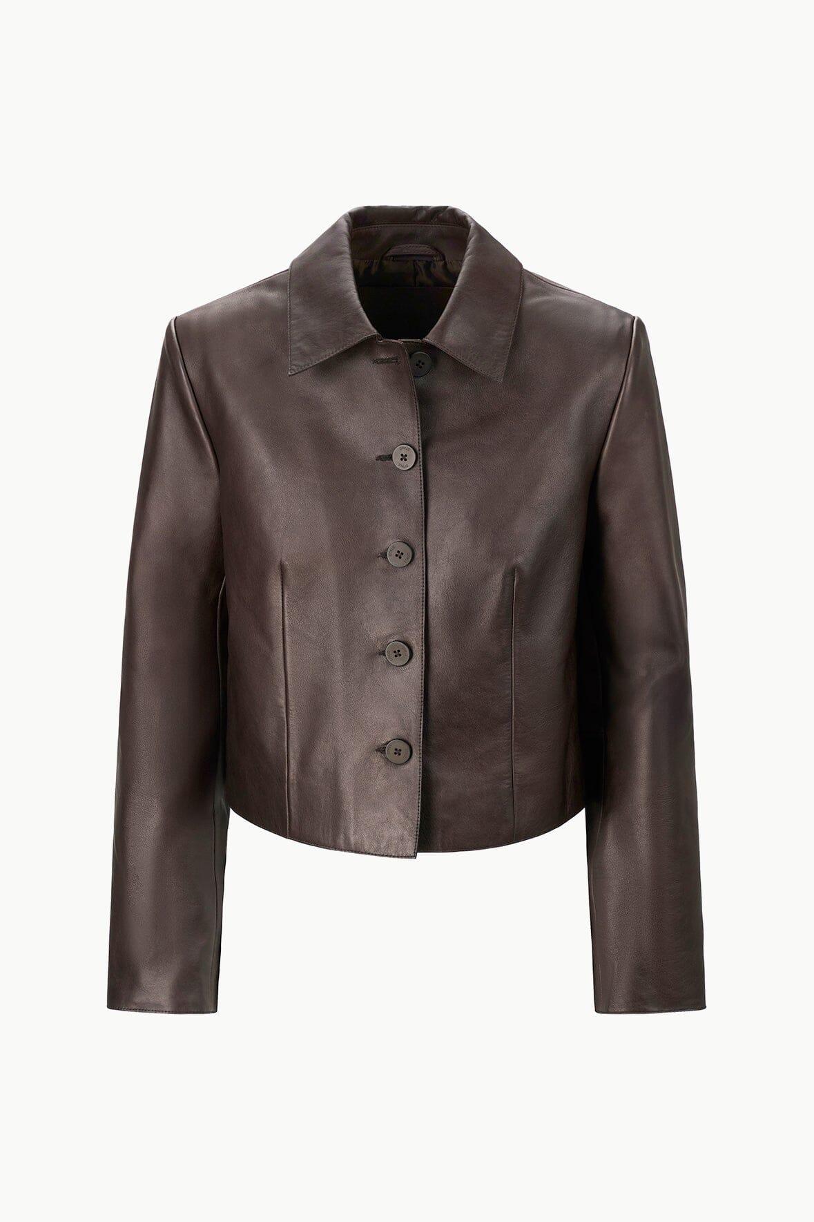 LEATHER MARINO JACKET | TIRAMISU Product Image