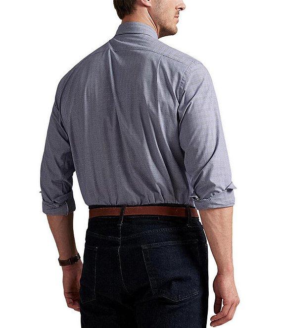 Polo Ralph Lauren Big & Tall Classic Fit Plaid Pattern Stretch Poplin Long Sleeve Woven Shirt Product Image
