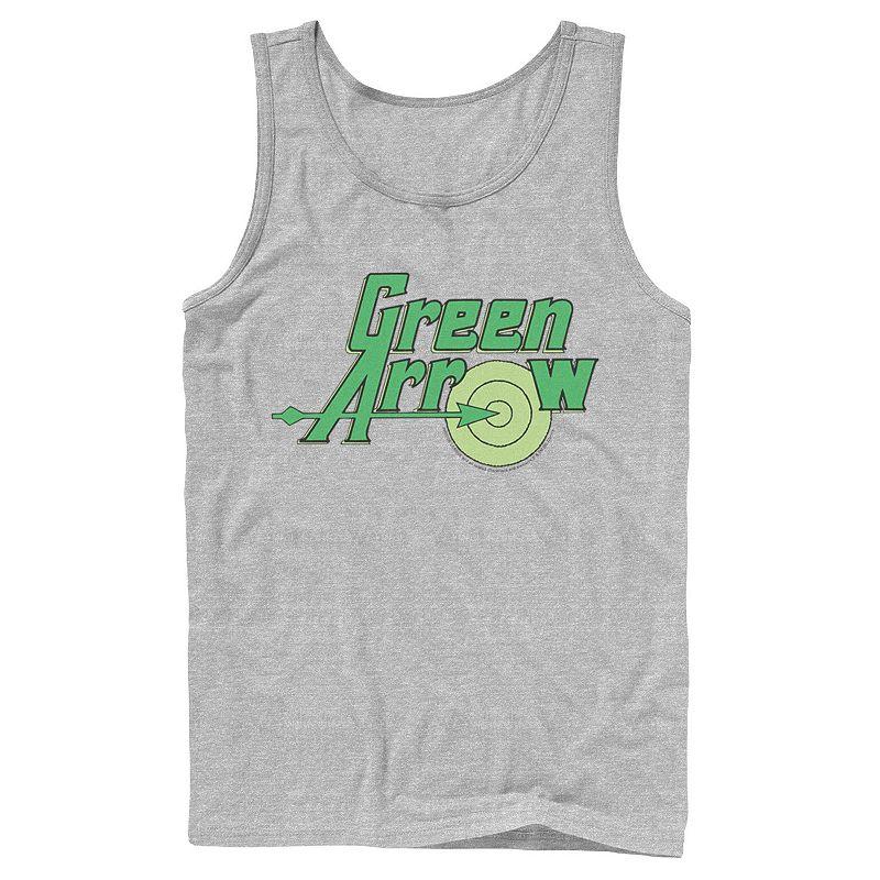 Men's DC Comics The Green Arrow Vintage Text Poster Tank Top,  Product Image