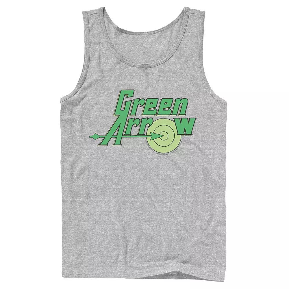 Men's DC Comics The Green Arrow Vintage Text Poster Tank Top,  Product Image