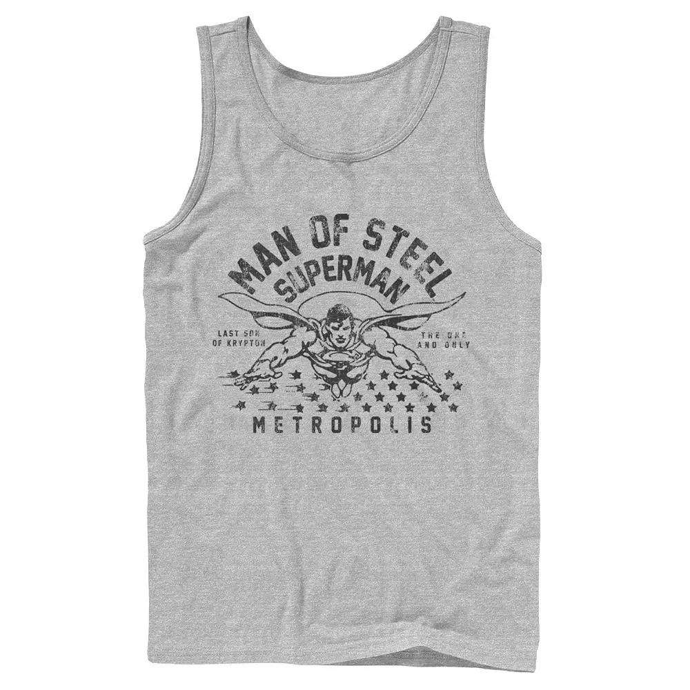 Men's DC Comics Superman Man Of Steel Line Art Portrait Tank Top,  Product Image