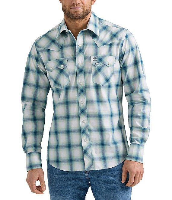 Wrangler® Long Sleeve Retro® Plaid Woven Shirt Product Image