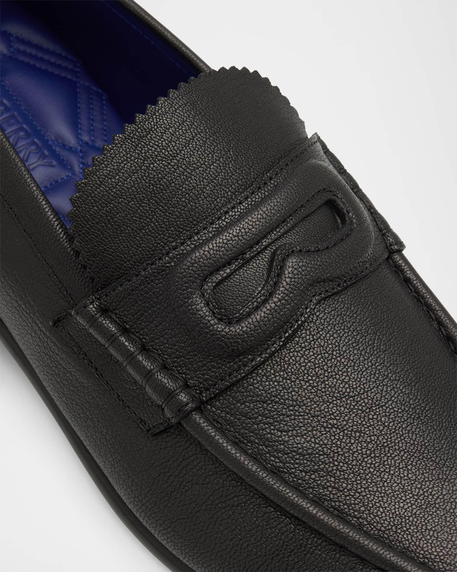 Men's Pearl Leather B-Logo Penny Loafers Product Image