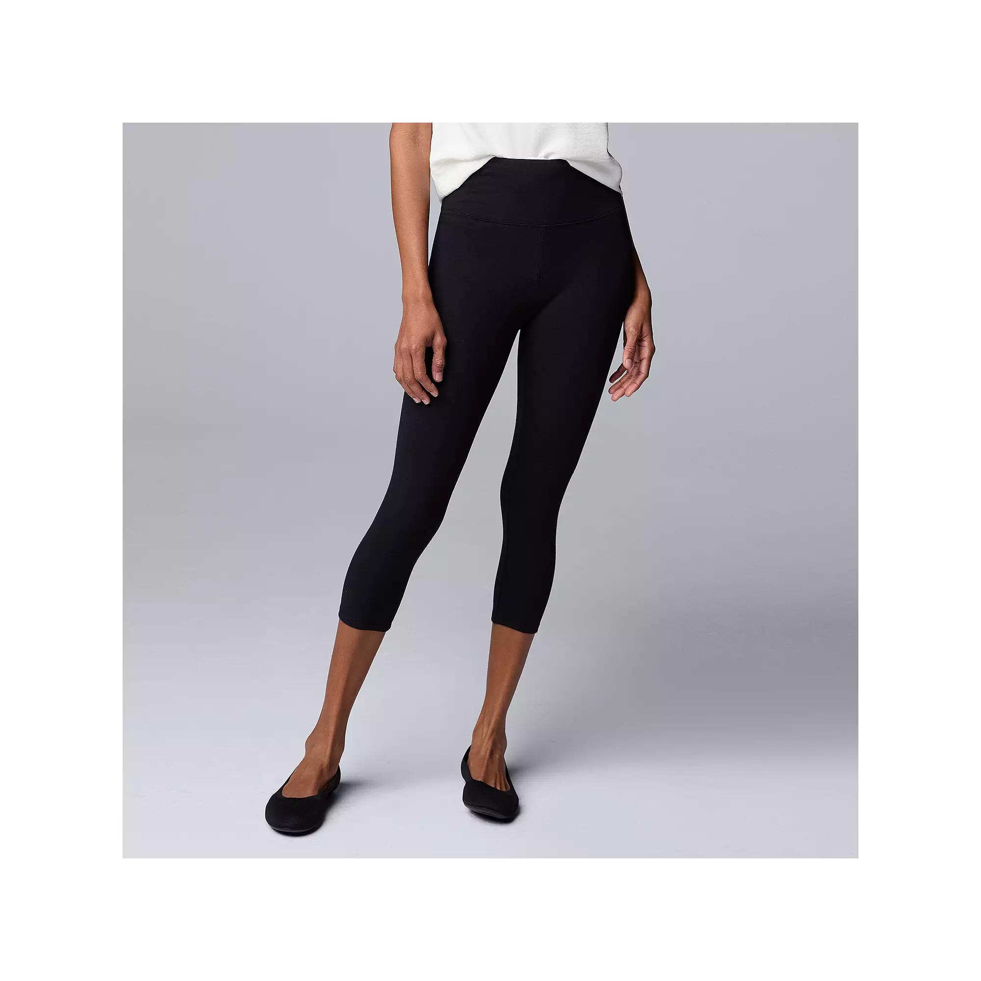 Women's Simply Vera Vera Wang High-Rise Shaping Capri Leggings,  Product Image