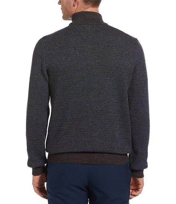 Perry Ellis Tonal Pattern Quarter-Zip Pullover Product Image