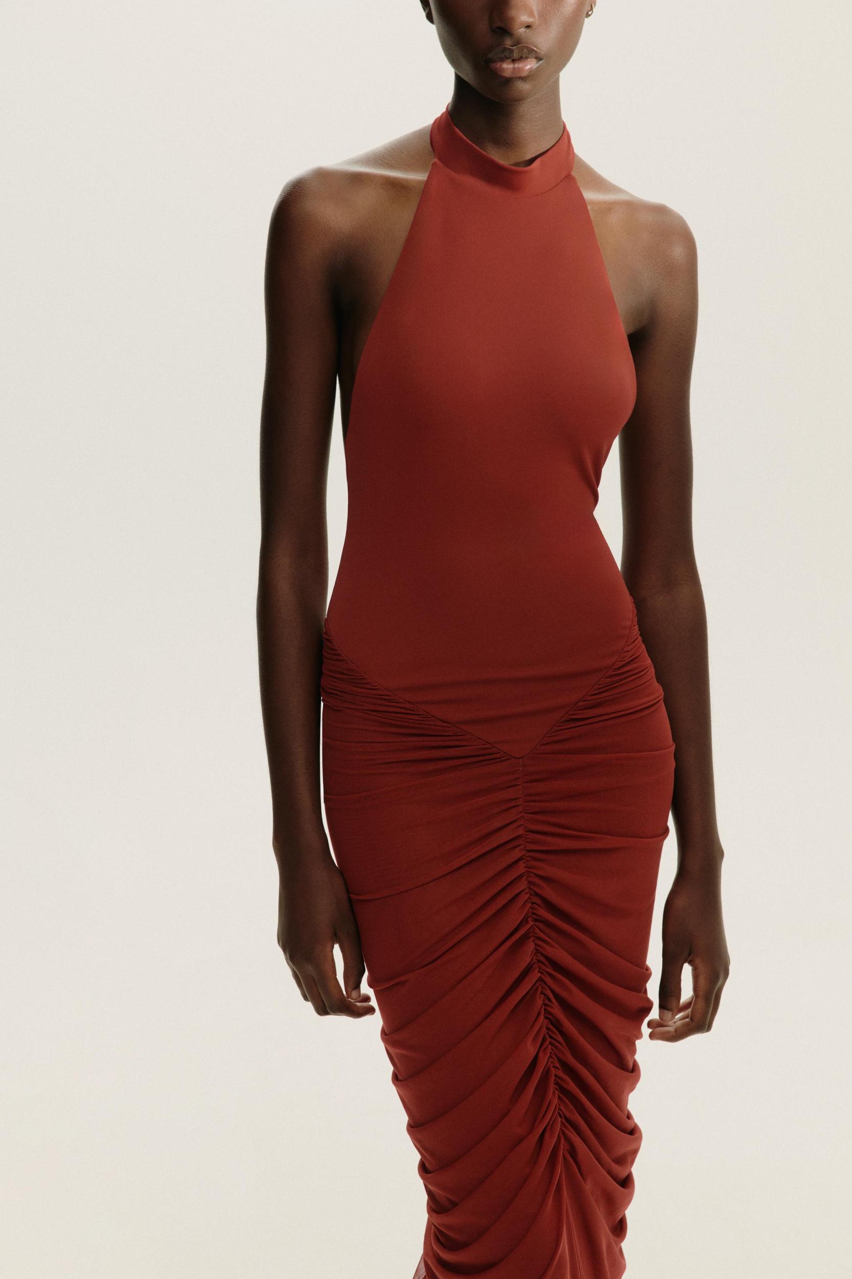 HALTER TULLE COMBINATION DRESS Product Image