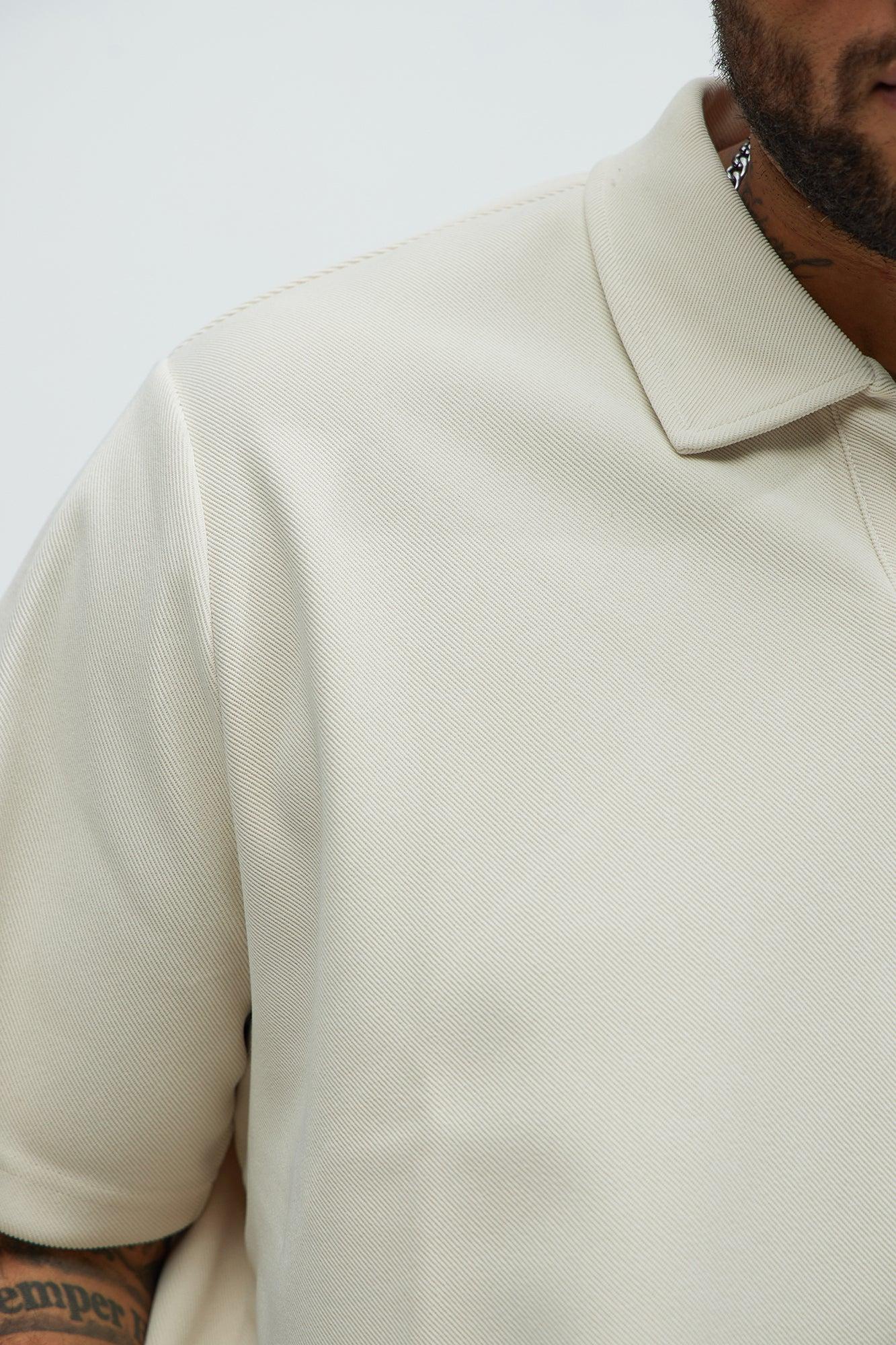 Turner Short Sleeve Polo - Cream Product Image