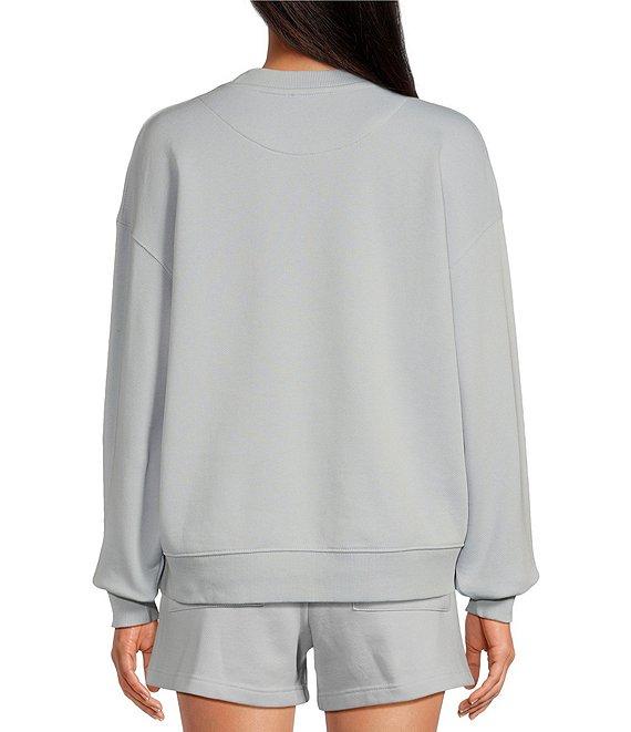 Le' AL.X Soft Organic Cotton Knit Crew Neck Long Sleeve Coordinating Sweatshirt Product Image