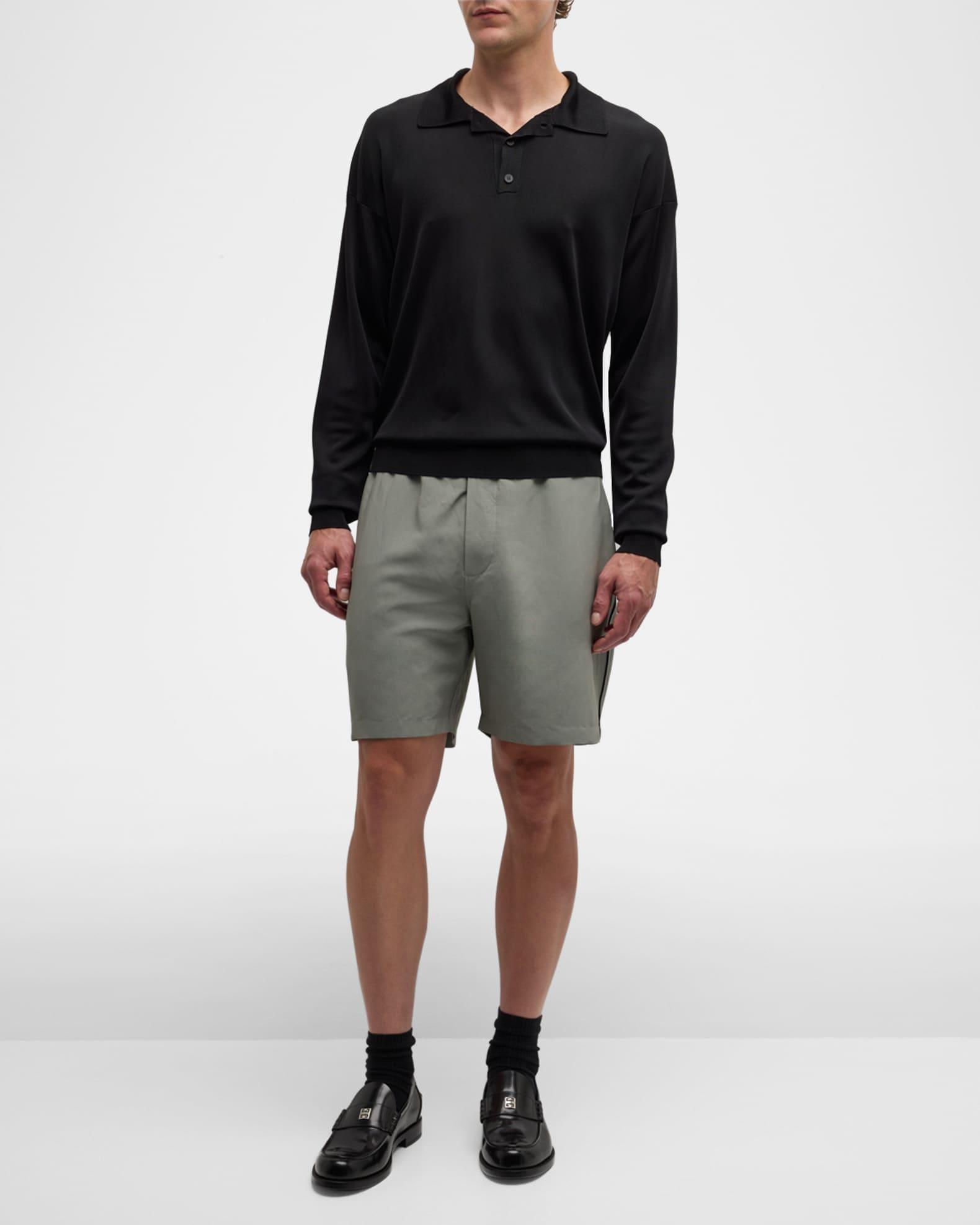 Men's Piped Nylon-Blend Shorts Product Image