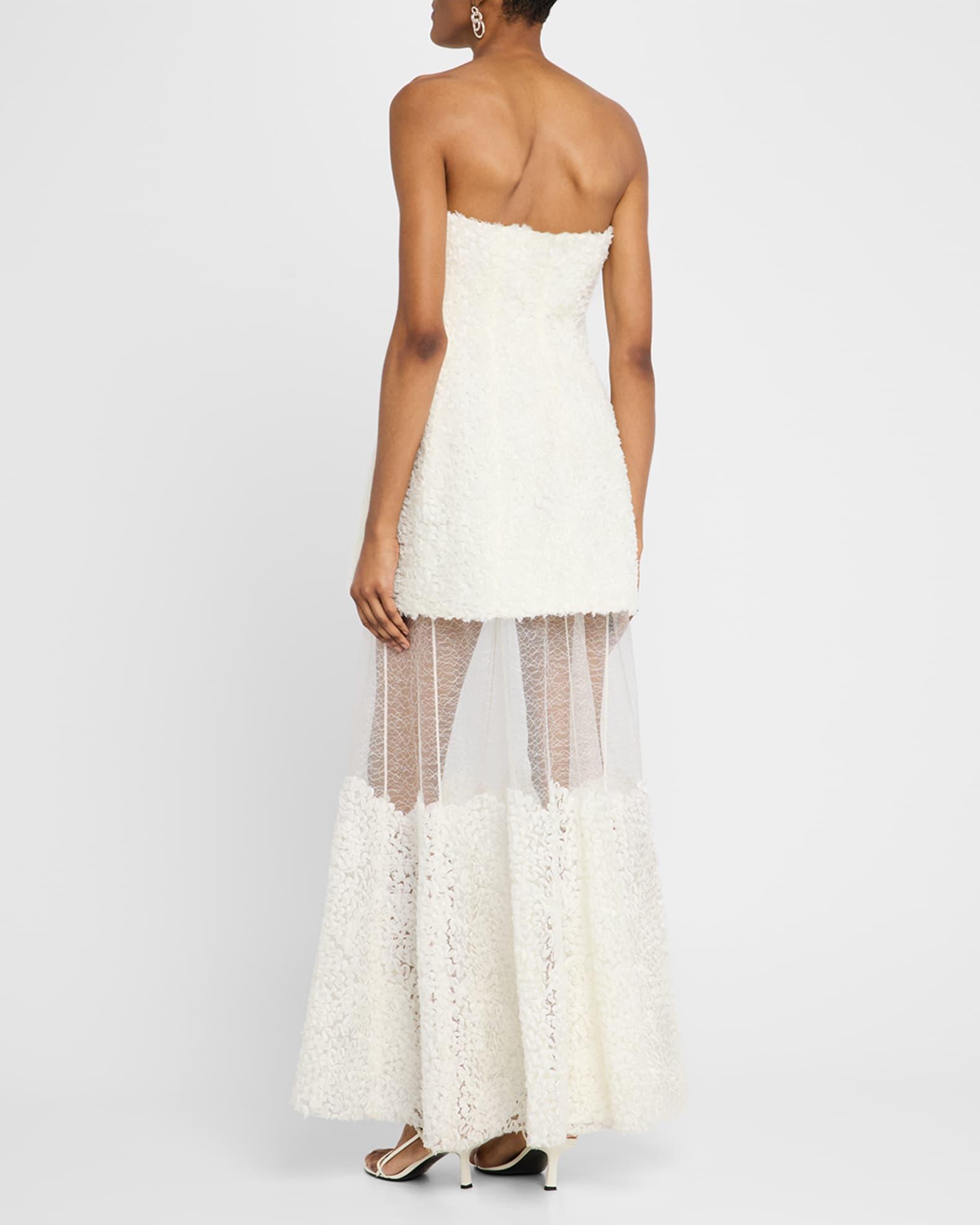 Marella Strapless Bustier Sheer Midi Dress Product Image