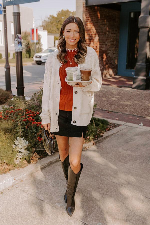 Chai Latte Please Knit Top Product Image