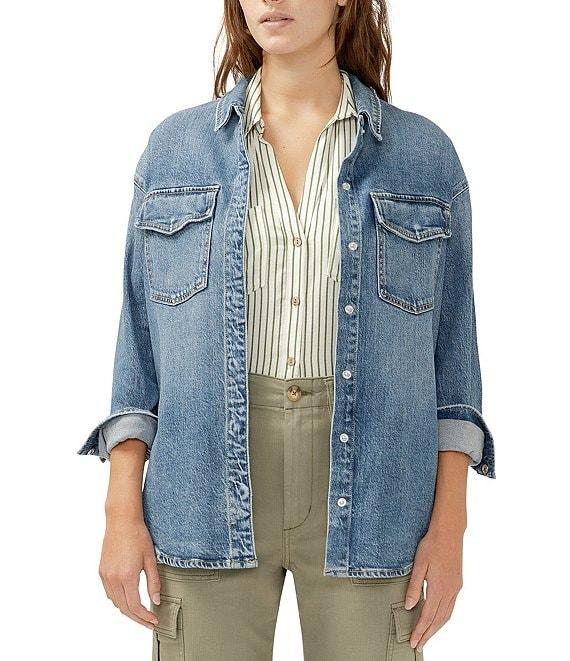 Silver Jeans Co. Long Sleeve Denim Shacket Product Image