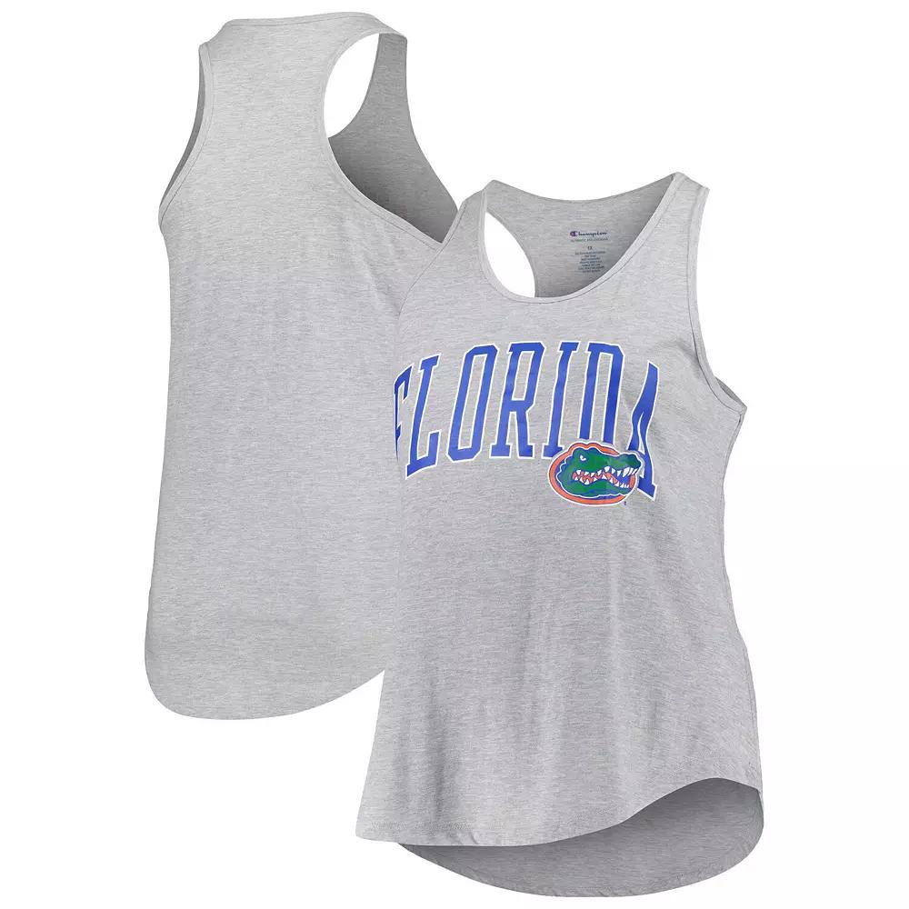 Women's Profile Heather Gray Florida Gators Arch Logo Racerback Scoop Neck Tank Top,  Product Image