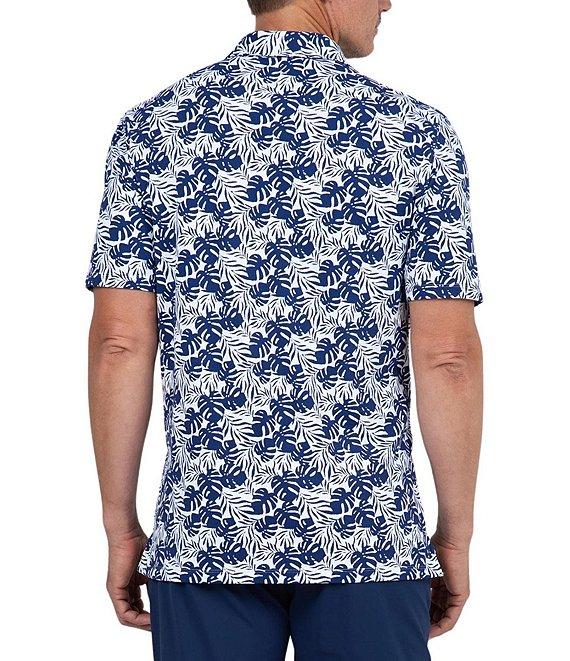 IBKUL Tropical Print Short Sleeve Polo Shirt Product Image