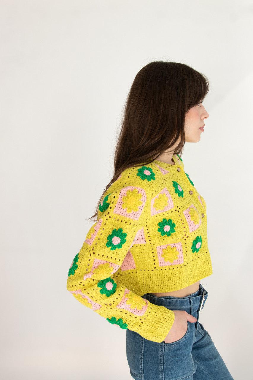Flower Crochet Cardigan Product Image
