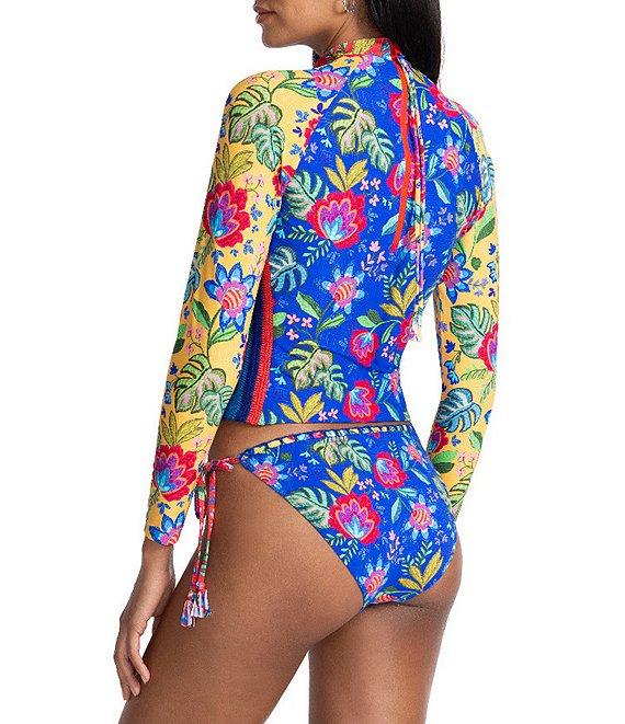 JOHNNY WAS Rumba Mix Tie Side Crochet Detail Hipster Swim Bottom Product Image