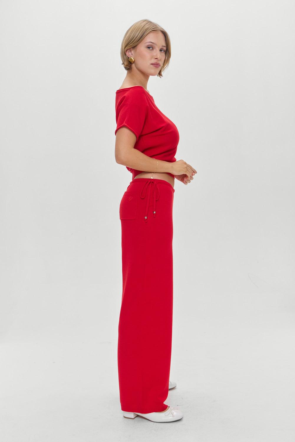 Breeze Low Rise Knit Pants - Heartstrings Product Image