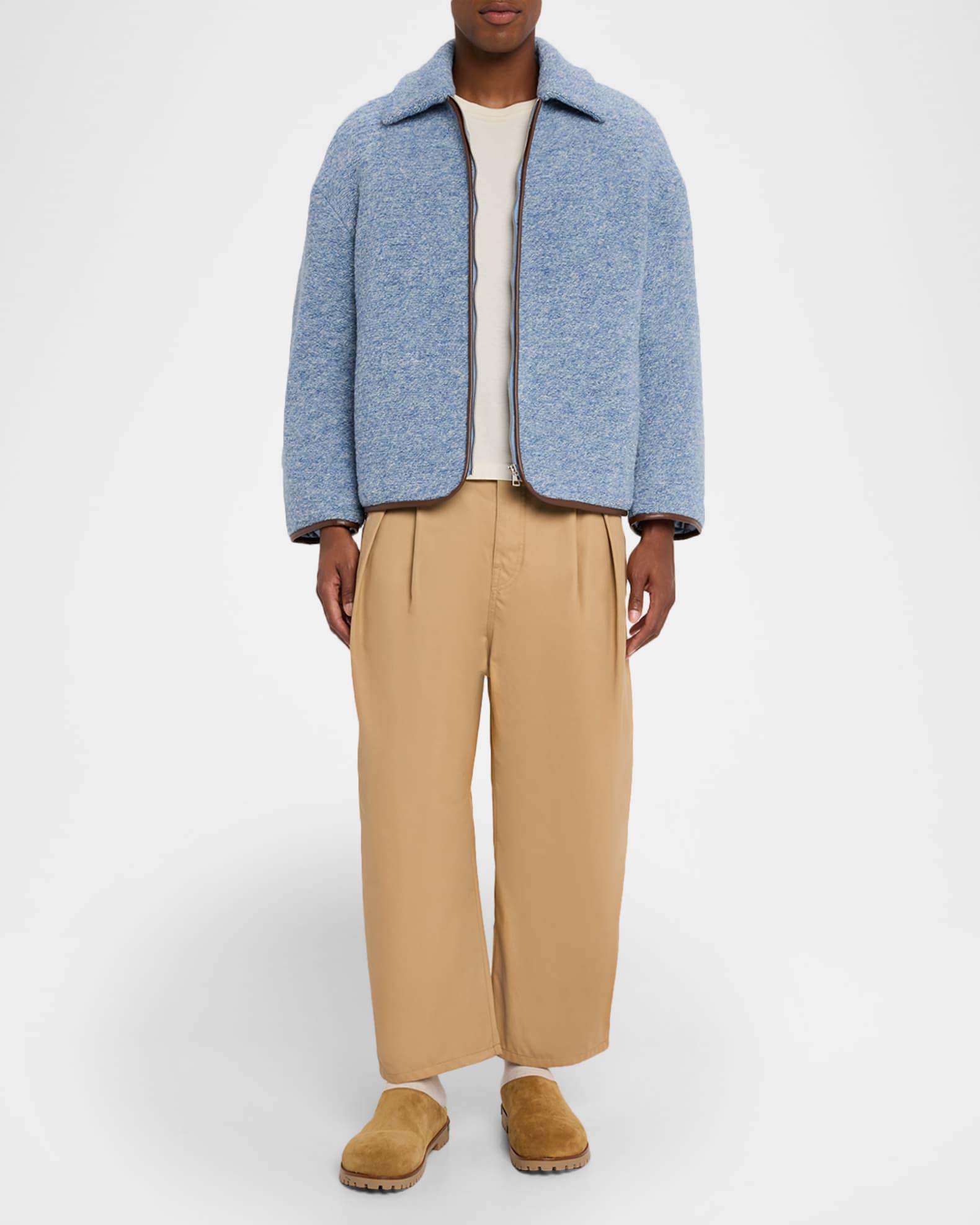 Men's Contrast-Trim Zip Jacket Product Image