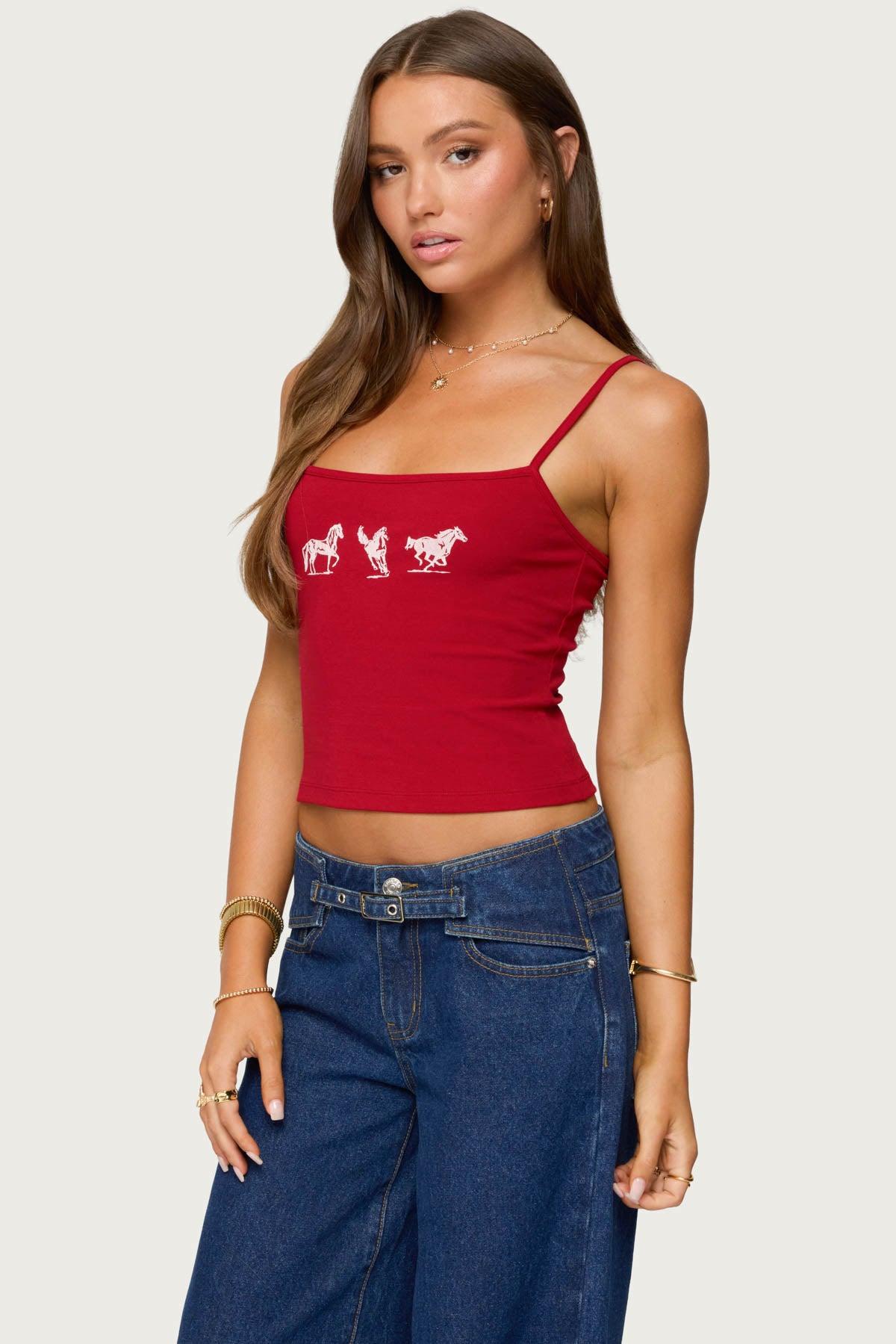 Wild Horses Graphic Tank Top Product Image