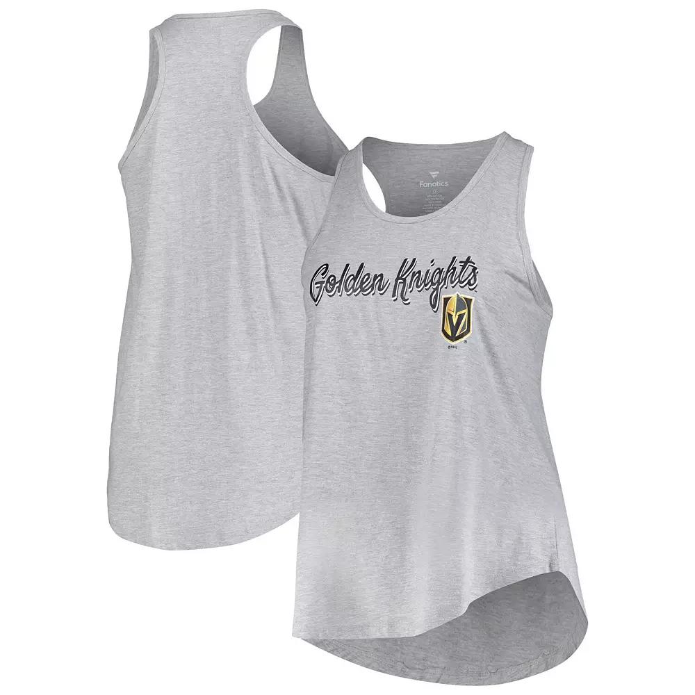 Women's Fanatics Branded Heather Gray Vegas Golden Knights Plus  Product Image