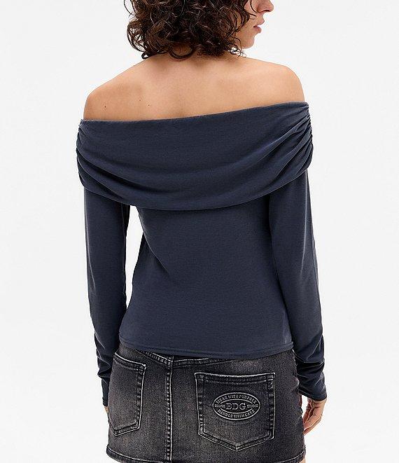 BDG Urban Outfitters Ultimate Bardot Off-The-Shoulder Long Sleeve Top Product Image