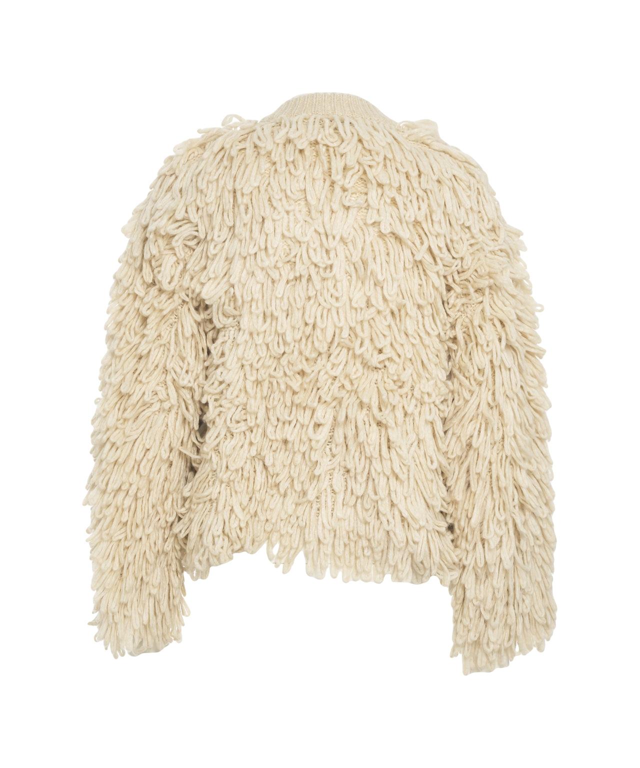 Knitted cardigan with fringe details Product Image