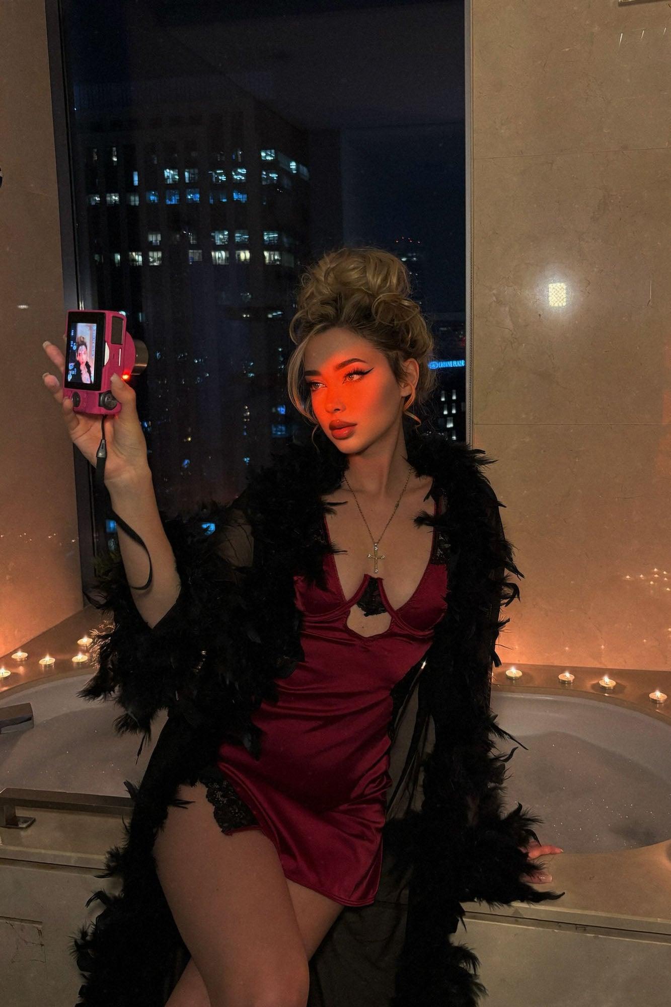 Light As A Feather Mesh Robe - Black Product Image