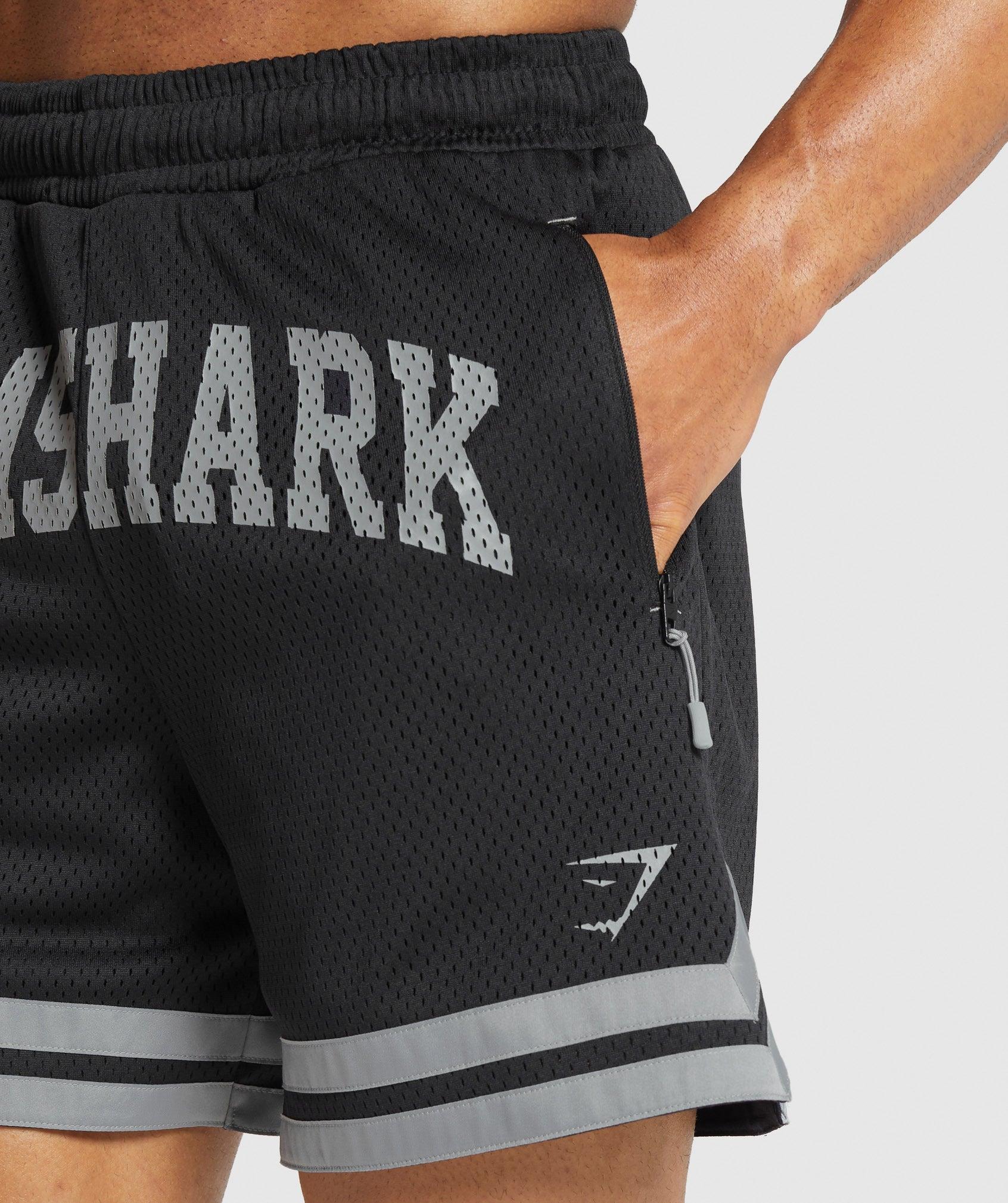 Gymshark Campus Mesh Shorts - Black Male Product Image
