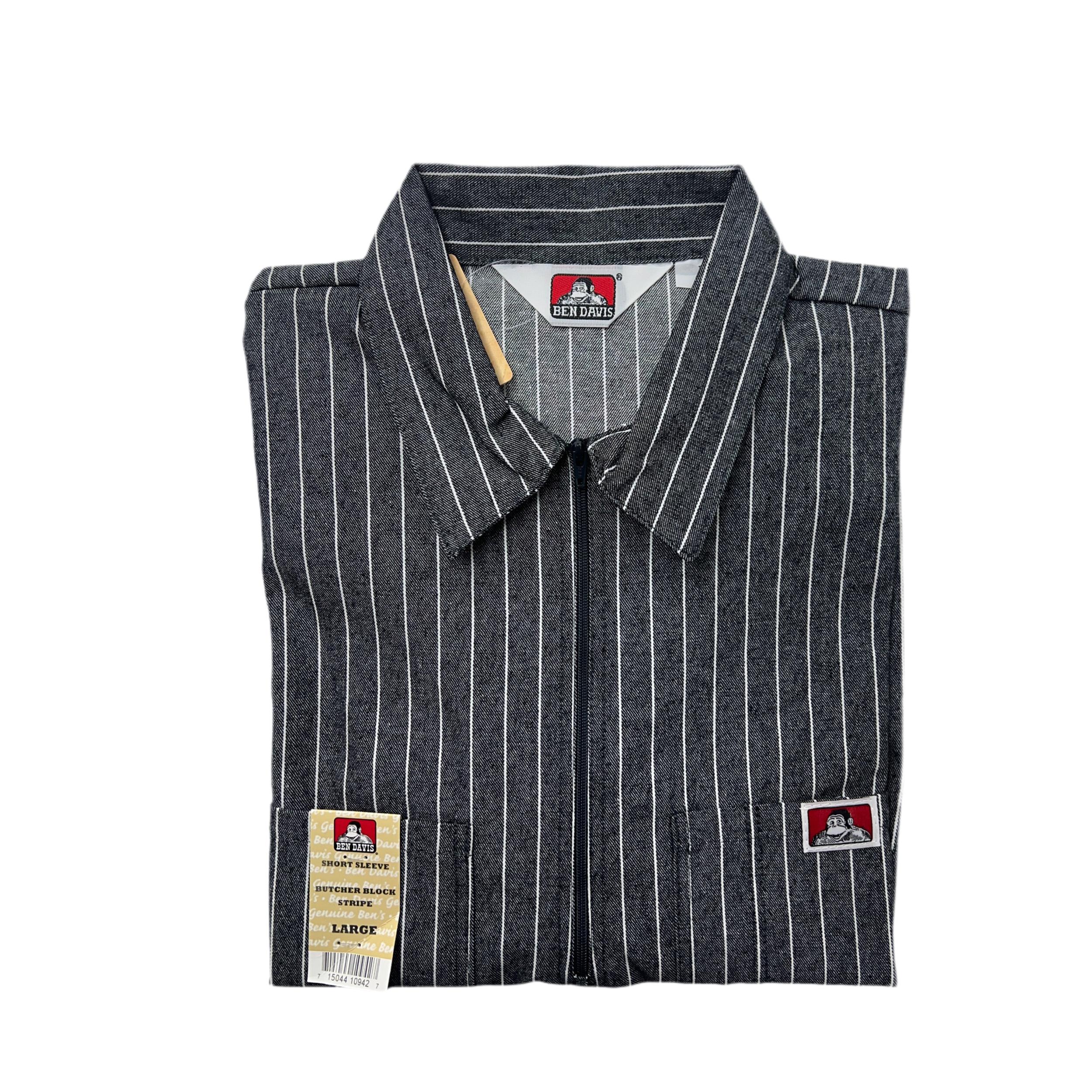 Ben Davis Short Sleeve Striped Half-Zip Shirt Male Product Image