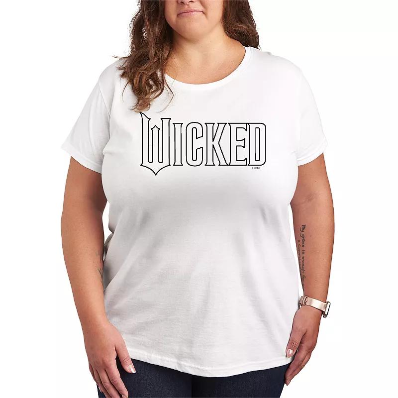 Plus Size Wicked Outline Logo Graphic Tee, Womens Product Image