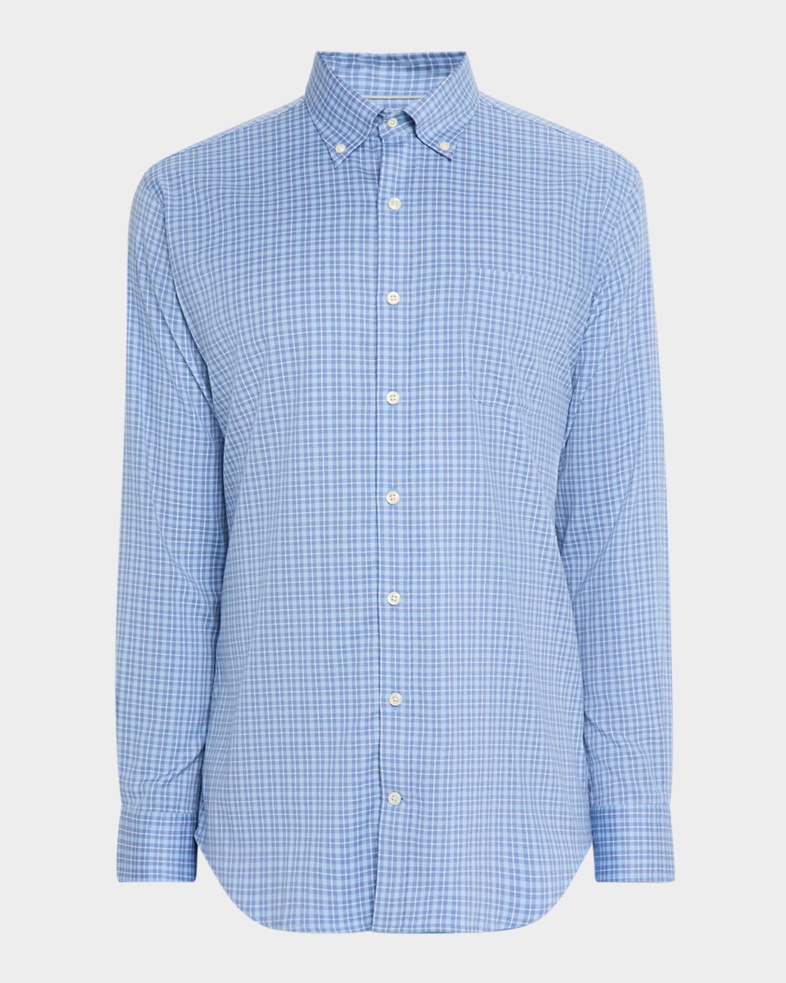 Men's Caspian Plaid Cotton-Stretch Sport Shirt Product Image