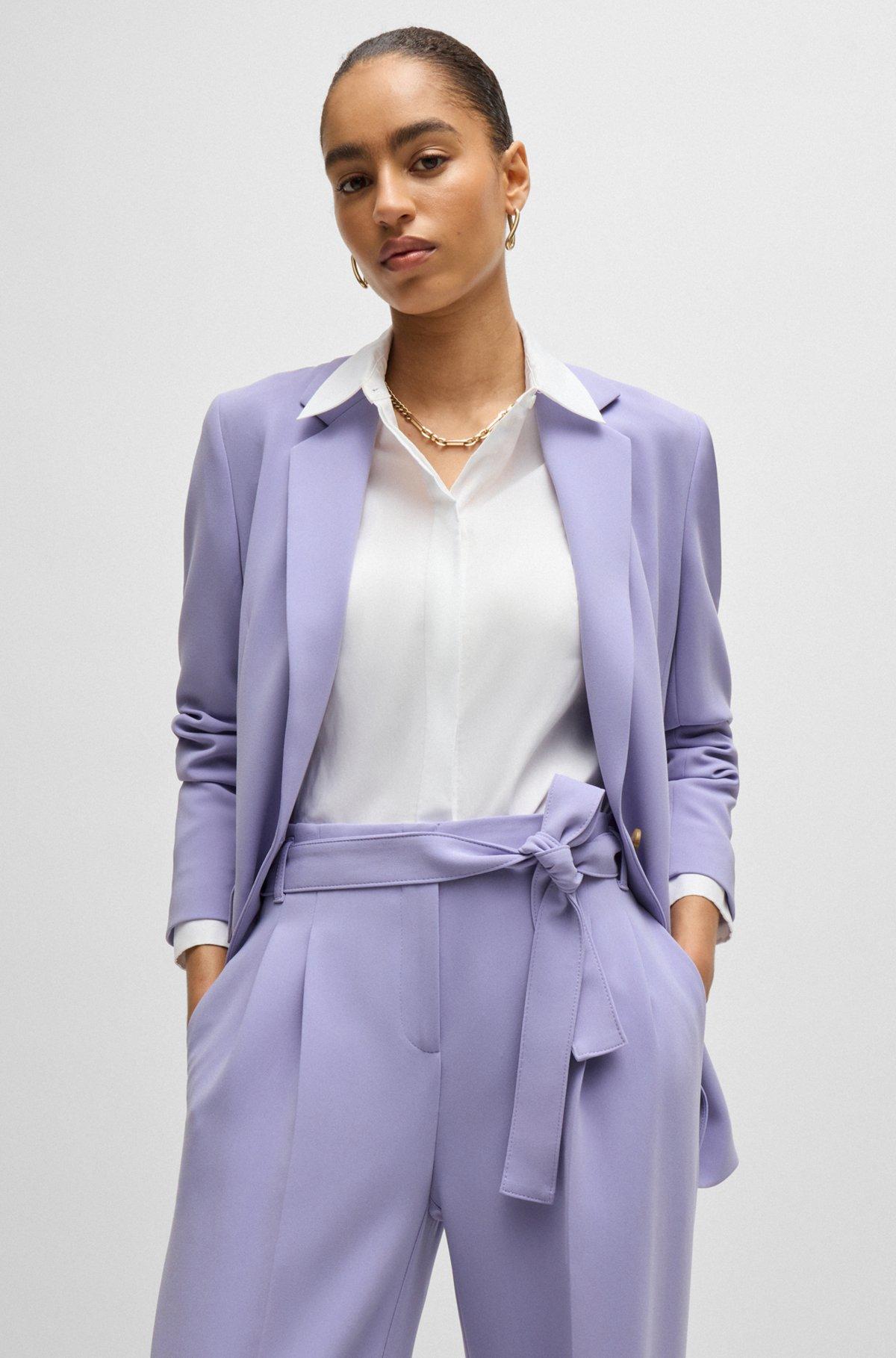 Regular-fit blazer in crease-resistant crepe Product Image