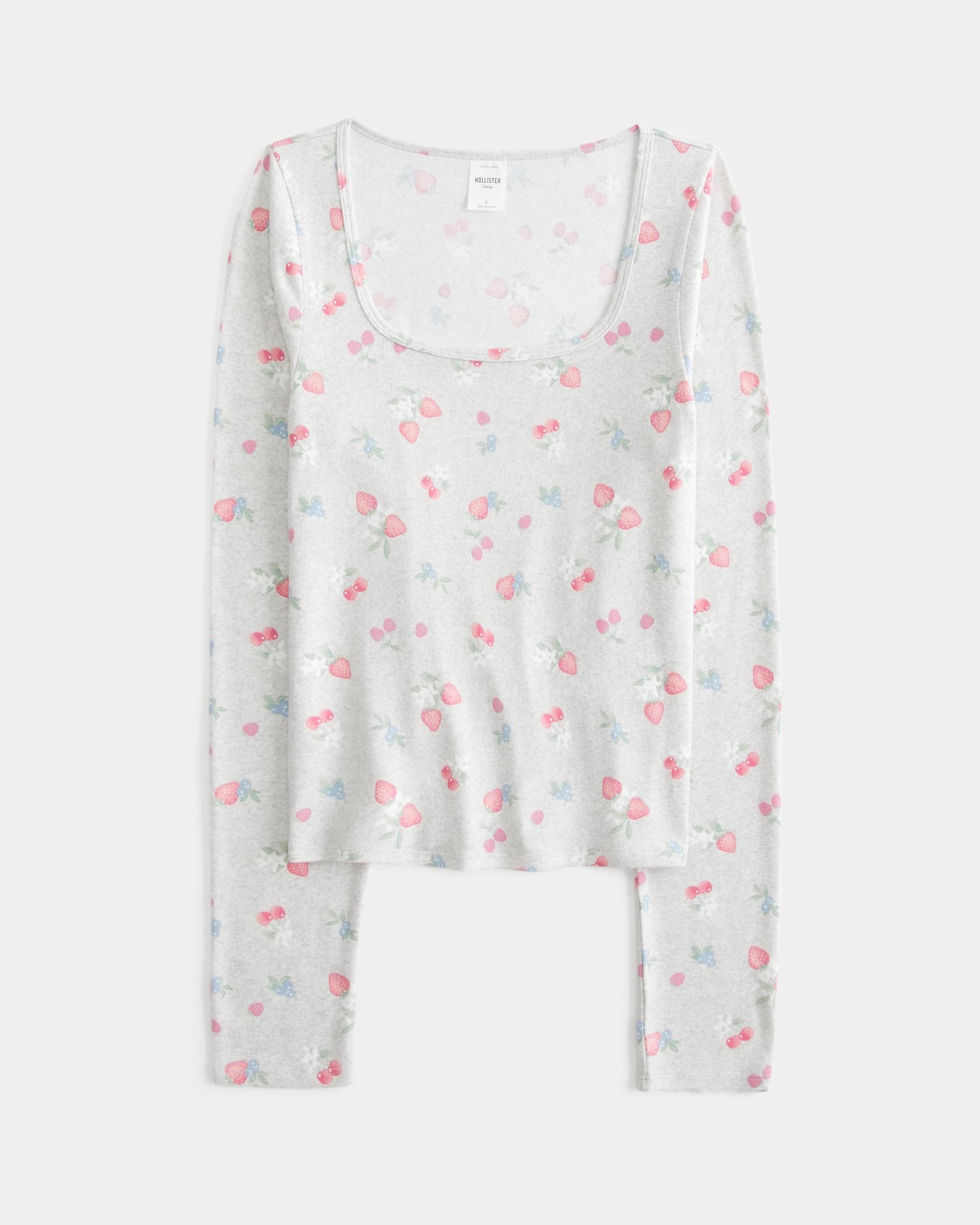 Cozy Berry Pattern Pajama Top Product Image
