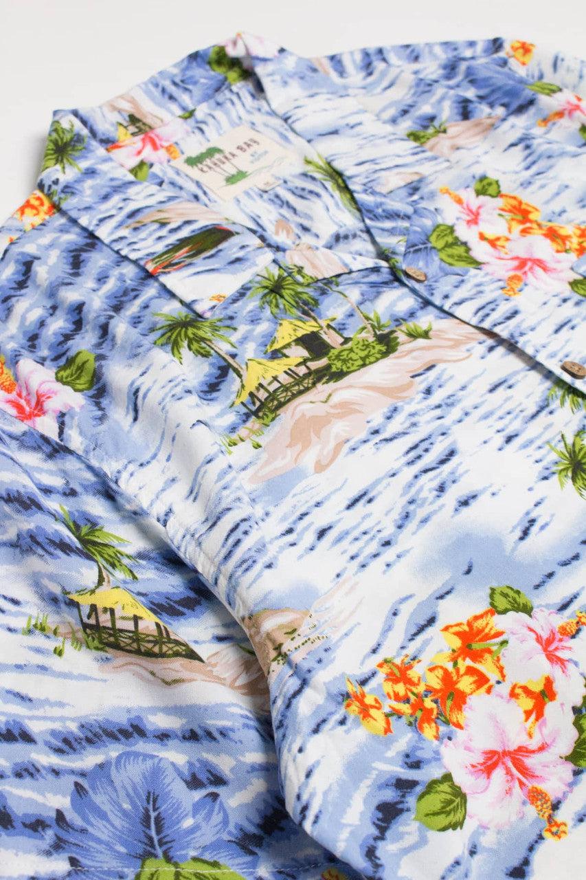 Blue Beach Hut Hawaiian Shirt Product Image
