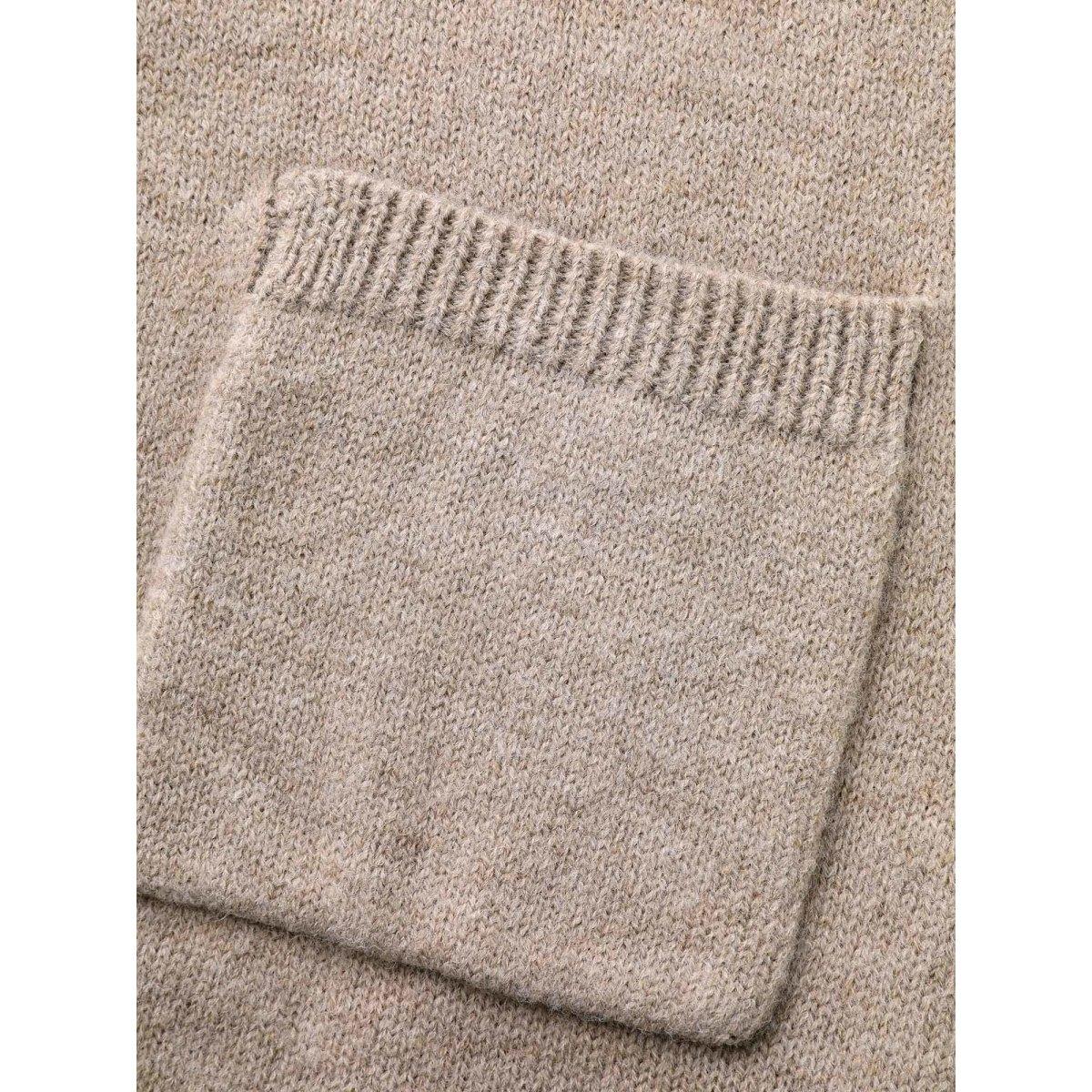 Plus Size Airy Cozy Shawl Collar Wool Cardigan Tan Women Casual Loose Long Sleeve Everyday Cardigans BloomChic 22-24/3X Product Image