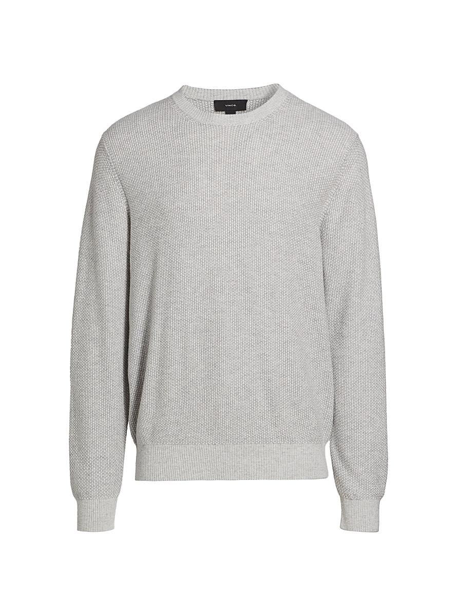 Mens Geo Jacquard Long-Sleeve Crewneck Sweater Product Image