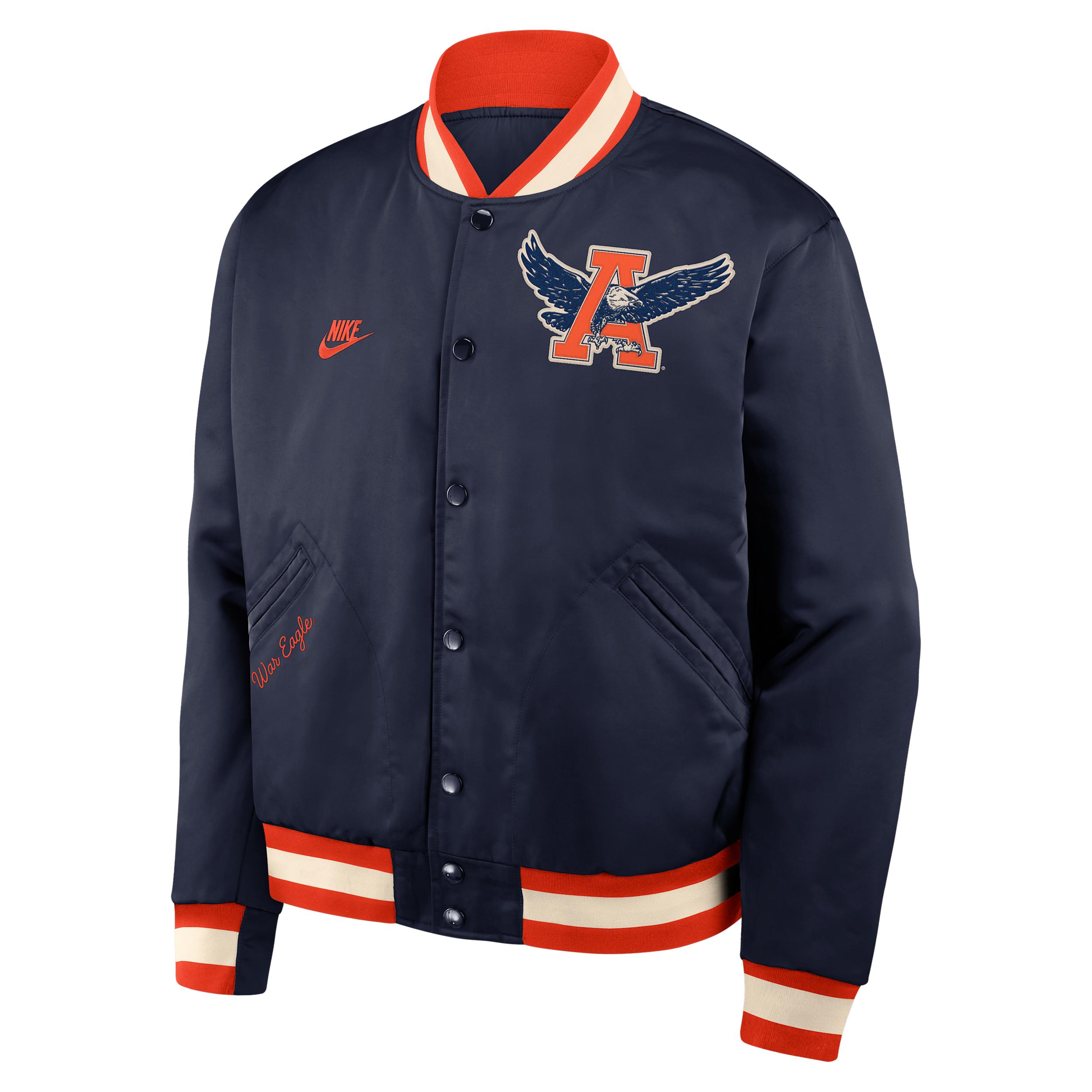Auburn Legacy Nike Mens College Full-Snap Bomber Jacket | 03O50F2GAUV-P0K Product Image